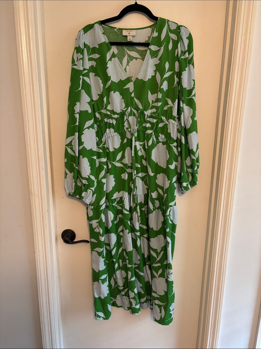 kate spade Green and White Floral Midi Dress